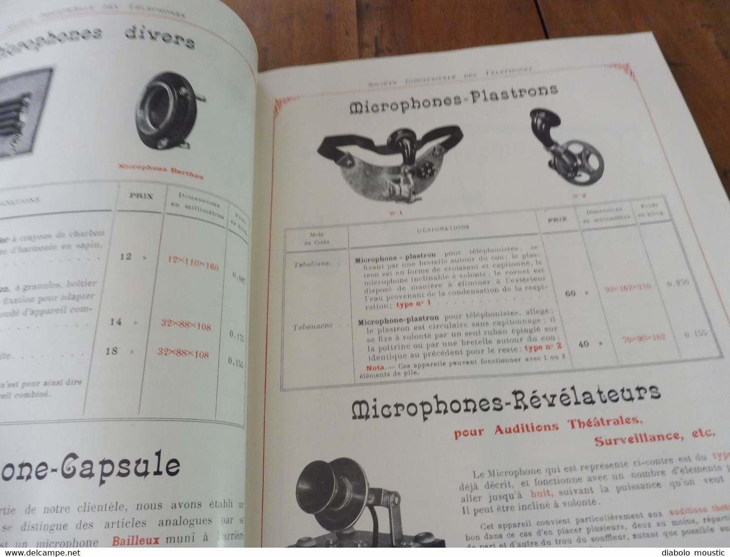 1909  Catalogue ancien CATALOGUE GÉNÉRAL de TÉLÉPHONIE (Société Industrielle des Téléphones)