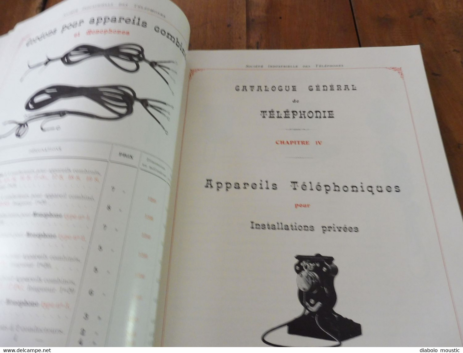 1909  Catalogue ancien CATALOGUE GÉNÉRAL de TÉLÉPHONIE (Société Industrielle des Téléphones)