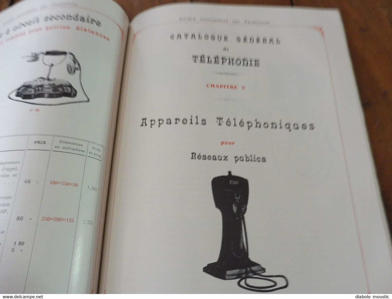 1909  Catalogue ancien CATALOGUE GÉNÉRAL de TÉLÉPHONIE (Société Industrielle des Téléphones)