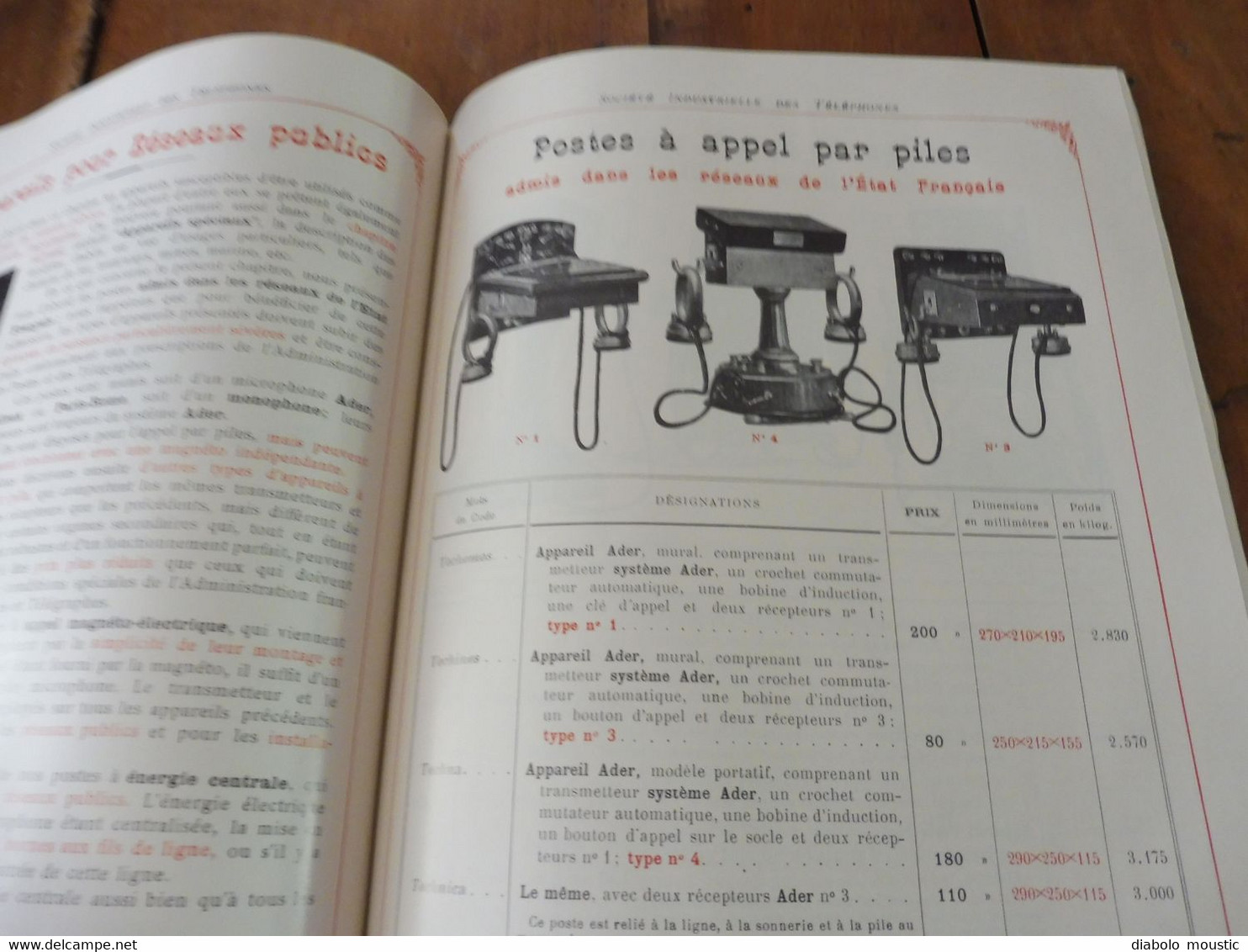 1909  Catalogue ancien CATALOGUE GÉNÉRAL de TÉLÉPHONIE (Société Industrielle des Téléphones)