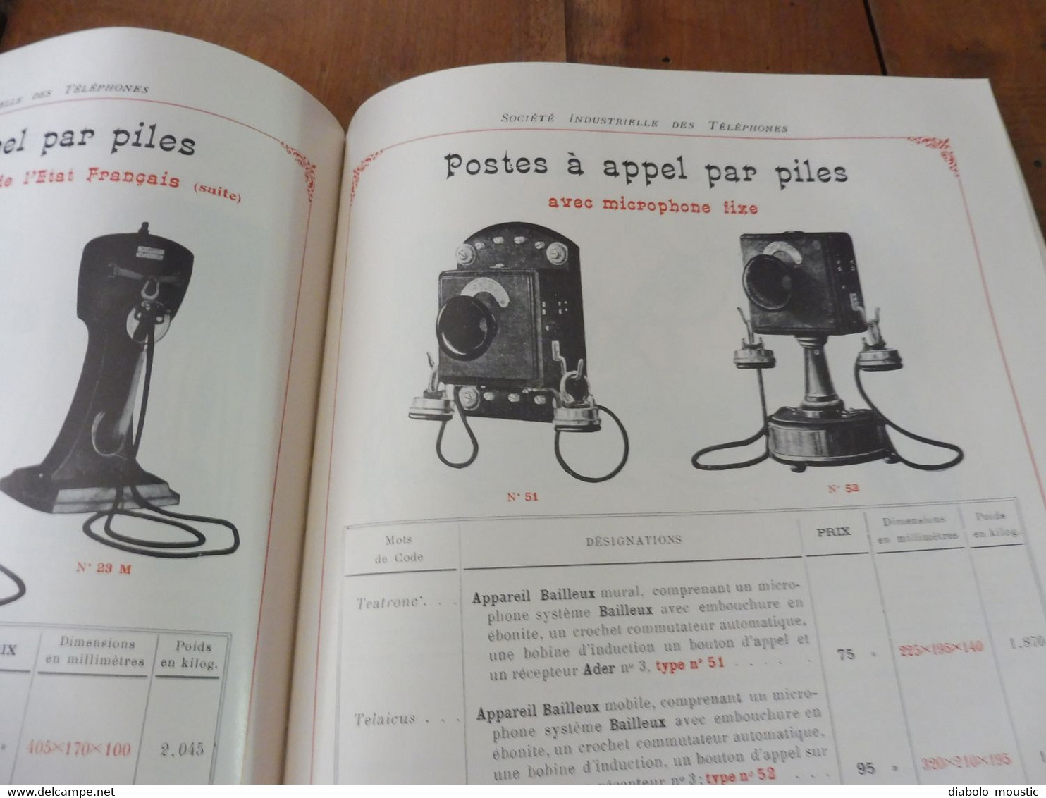 1909  Catalogue ancien CATALOGUE GÉNÉRAL de TÉLÉPHONIE (Société Industrielle des Téléphones)