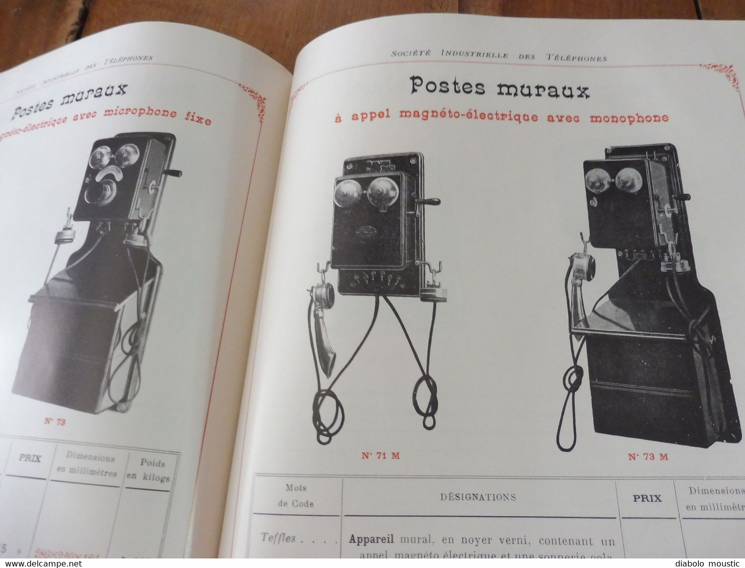1909  Catalogue ancien CATALOGUE GÉNÉRAL de TÉLÉPHONIE (Société Industrielle des Téléphones)
