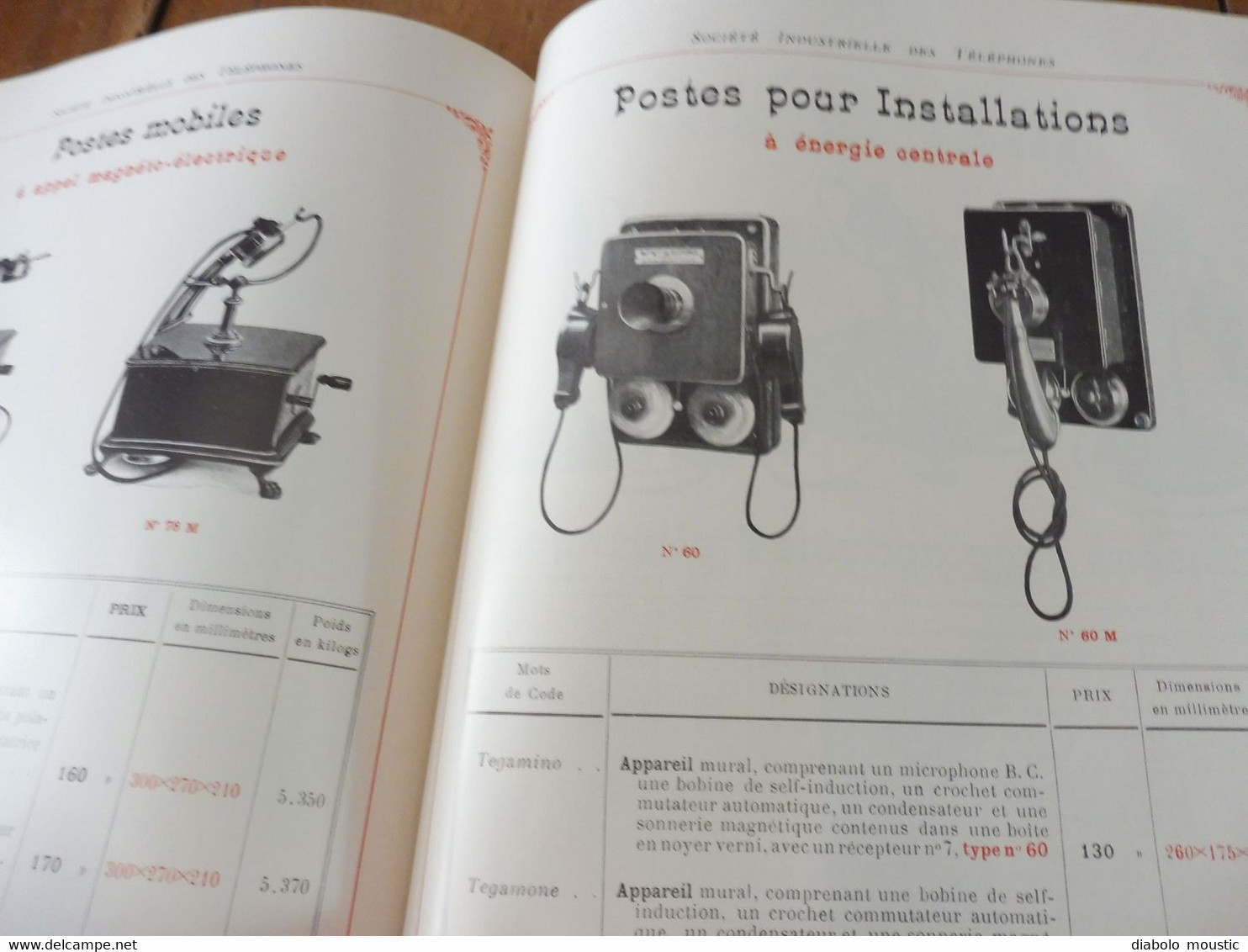 1909  Catalogue ancien CATALOGUE GÉNÉRAL de TÉLÉPHONIE (Société Industrielle des Téléphones)