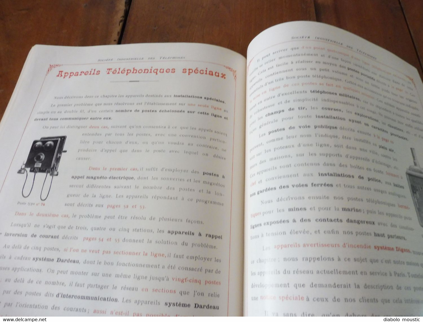 1909  Catalogue ancien CATALOGUE GÉNÉRAL de TÉLÉPHONIE (Société Industrielle des Téléphones)