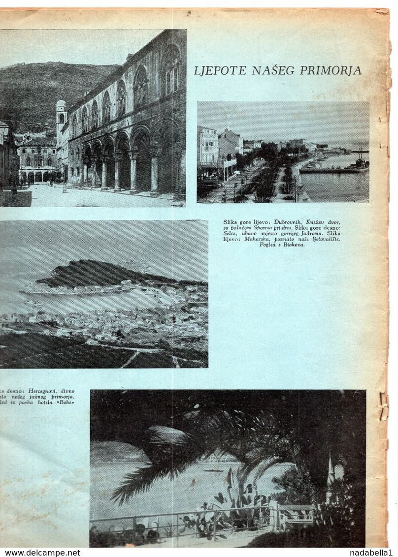 1940 KINGDOM OF YUGOSLAVIA,ADRIATIC GUARD,JADRANSKA STRAZA NO. 1 YEAR 1 ISSUE,MAGAZINE,42 PAGES - Geography & History