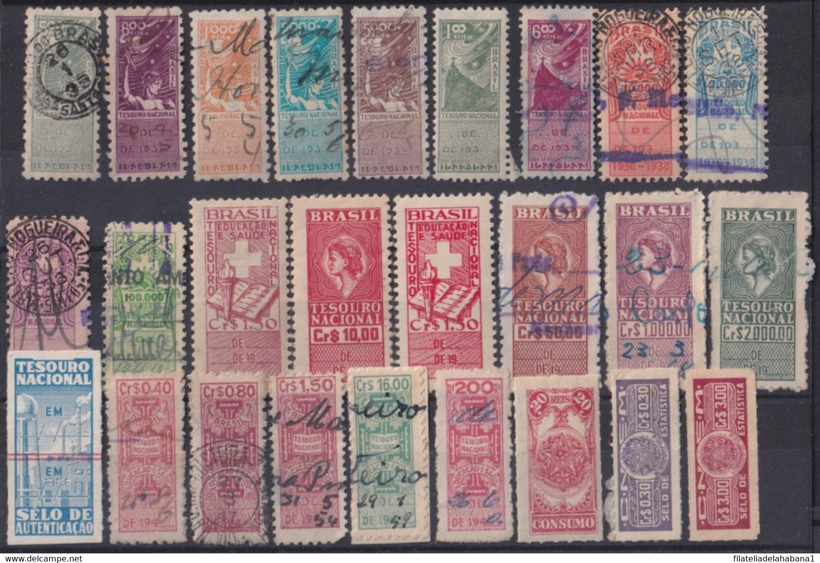 F-EX29492 BRAZIL BRASIL S.XX STAMPS LOT ALL DIFFERENT TREASURE COMSUMPTION. - Strafport