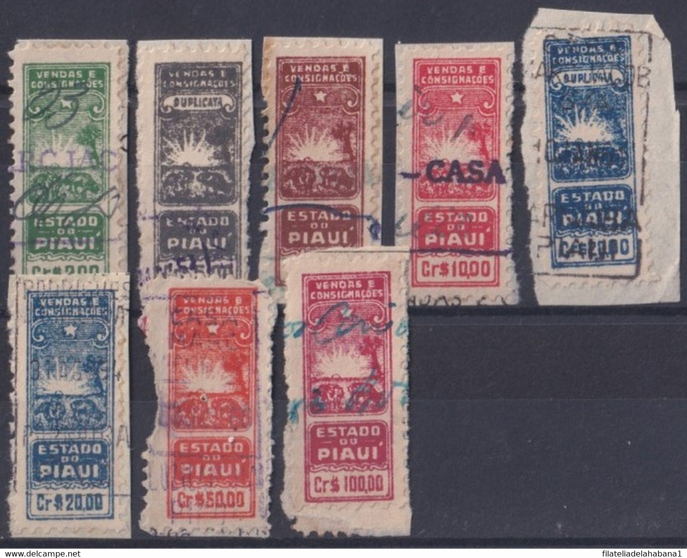 F-EX29502 BRAZIL BRASIL FEDERAL LOCAL REVENUE STAMPS LOT. PIAUI. - Segnatasse