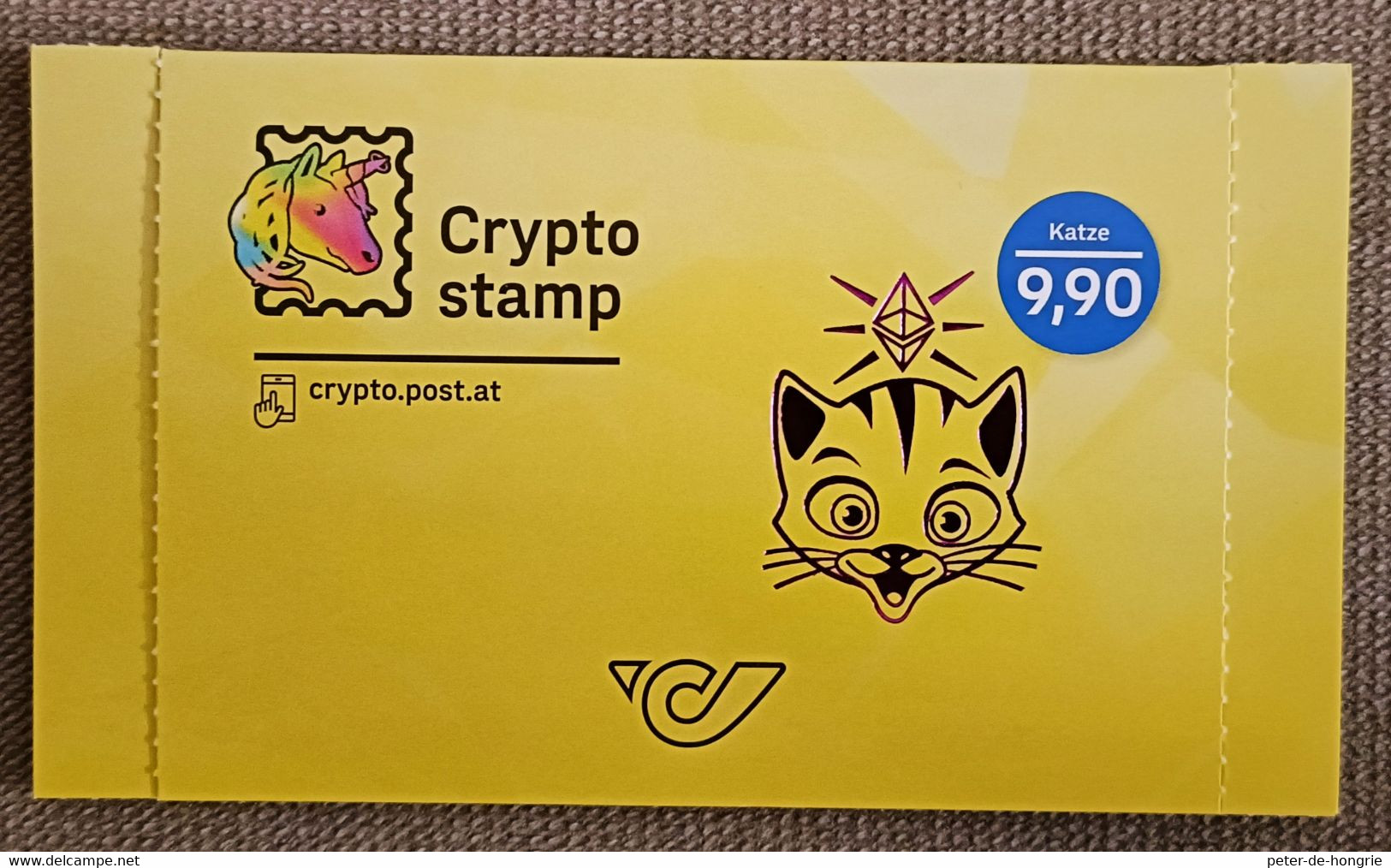 Österreich 2021 Crypto Stamp 3.1 Katze - Rhino Blue Pair Unused NFT, Sold Out, Blau Par Ungebraucht NFT, Ausverkauft - Neufs