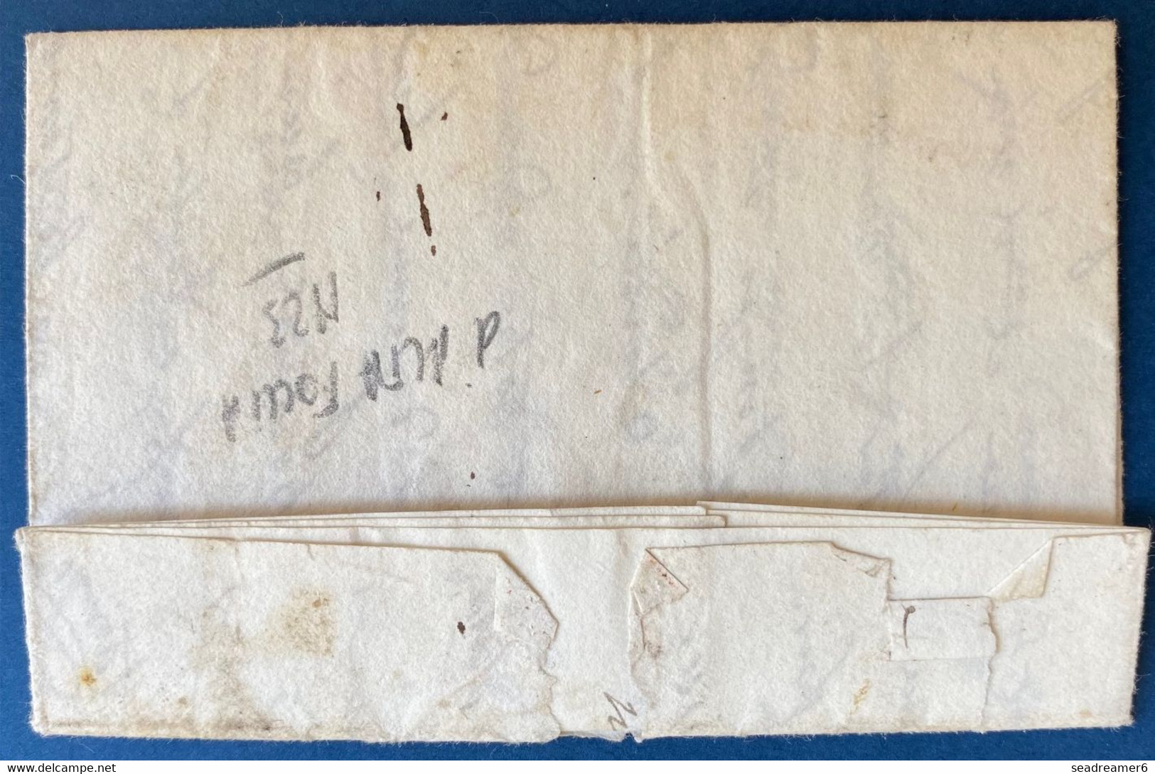 Lettre D'espagne De 1823 En Francais D'un Soldat à Son Pere Sur La Guerre, Cursive " (A) ARM.D'ESPAGNE " + Taxe SUP - ...-1850 Vorphilatelie