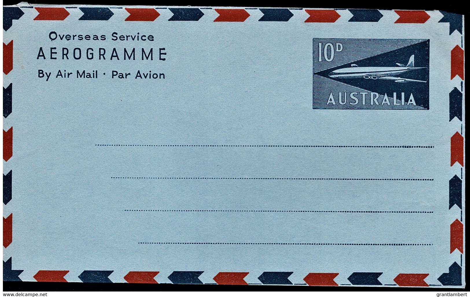 Australia 1965 Jet 10d Oversease Service Mint Aerogramme - Aérogrammes