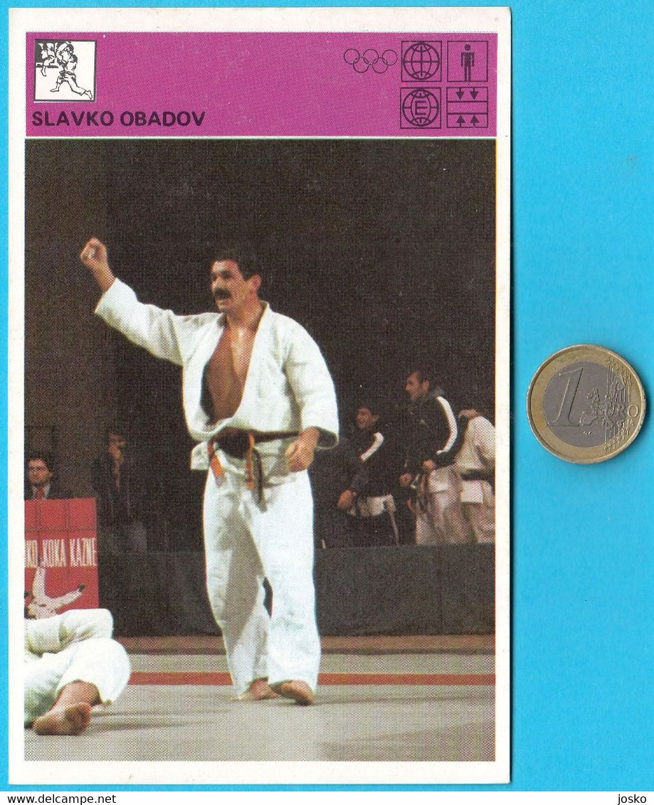 SLAVKO OBADOV - Judo ... Yugoslavia Vintage Trading Card Svijet Sporta 1980 * Martial Art - Martial Arts