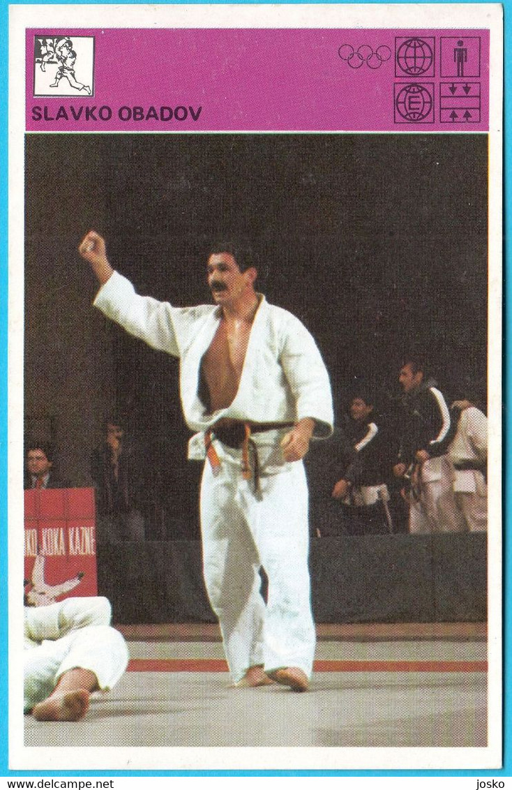 SLAVKO OBADOV - Judo ... Yugoslavia Vintage Trading Card Svijet Sporta 1980 * Martial Art - Arti Martiali