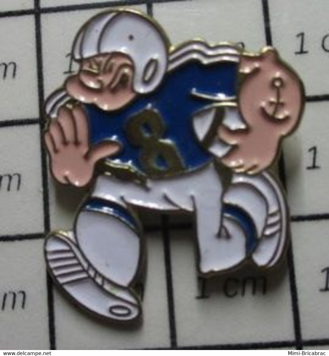 911d Pin's Pins / Beau Et Rare / THEME : BD / DESSIN ANIME POPEYE JOUEUR DE FOOT AMERICAIN - Fumetti