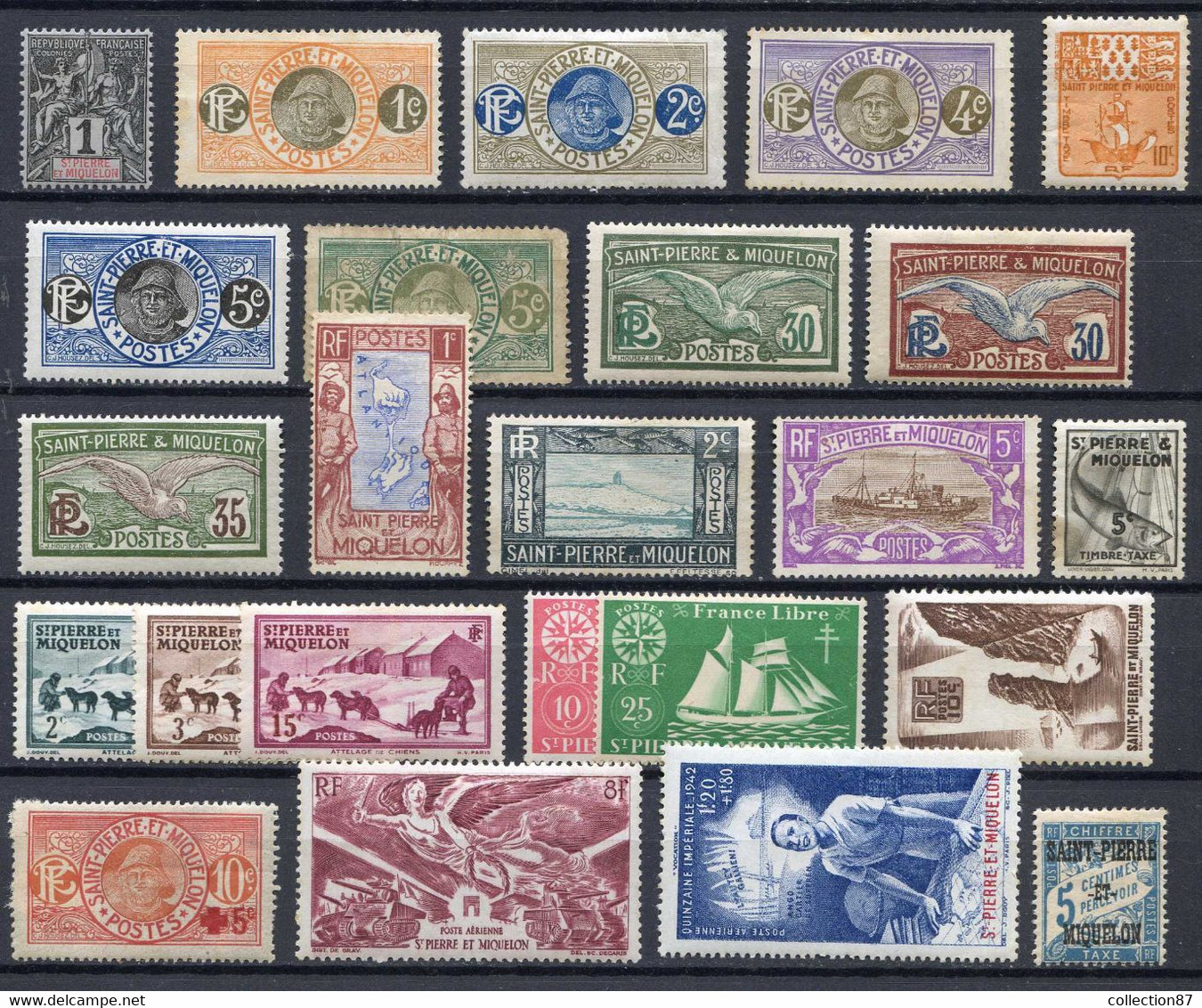 SAINT PIERRE Et MIQUELON - LOT De 24 Valeurs ⭐ Neuf Ch - MH ⭐ - Collections, Lots & Series