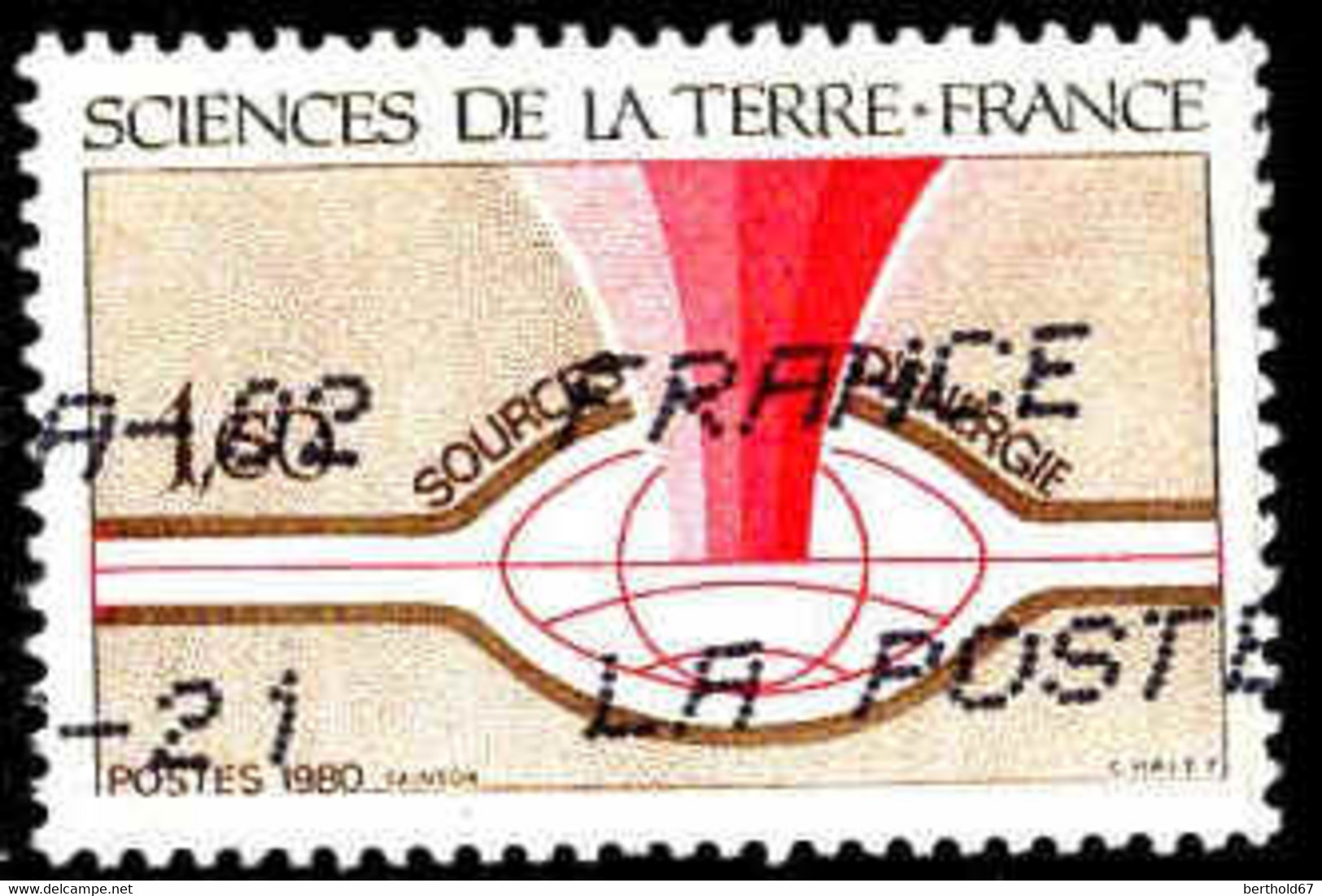 France Poste Obl Yv:2093 Mi:2213 Sciences De La Terre Sources D'énergie (Obl.mécanique) - Gebruikt