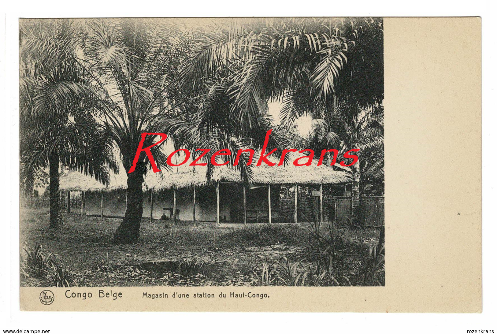 Belgisch Congo Belge Magasin D'une Station Du Haut Congo Colonialism Epoque Coloniale CPA - Belgian Congo