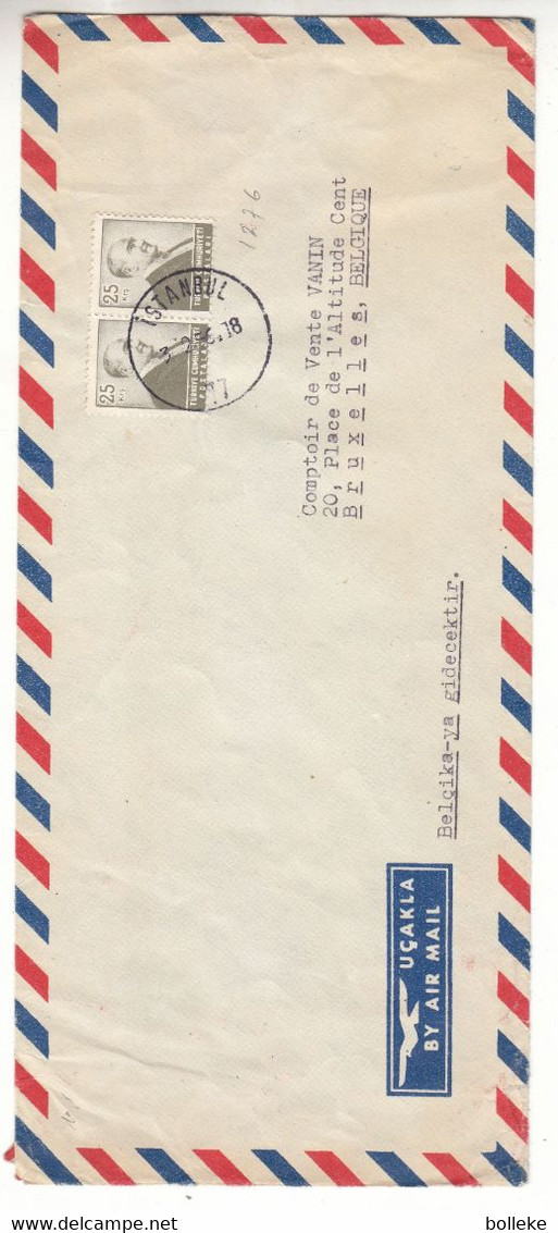 Turquie - Lettre De 1956 - Oblit Istanbul - - Lettres & Documents