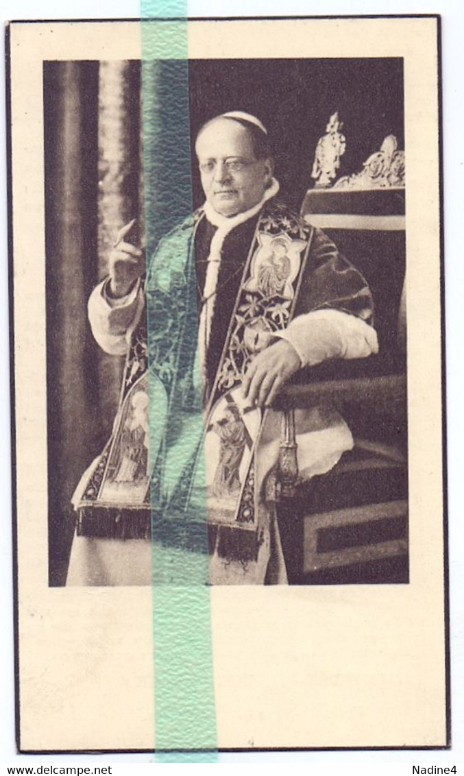 DP  Devotie Devotion Doodsprentje - Paus Pape Pius XI - Desio 1857 - Rome 1939 - Esquela