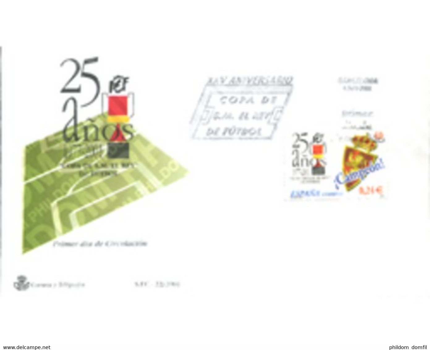 Ref. 244653 * MNH * - SPAIN. 2001. 25th ANNIVERSARY OF FOOTBALL "COPA DEL REY"  . 25 ANIVERSARIO DE LA COPA DEL REY DE F - Other & Unclassified