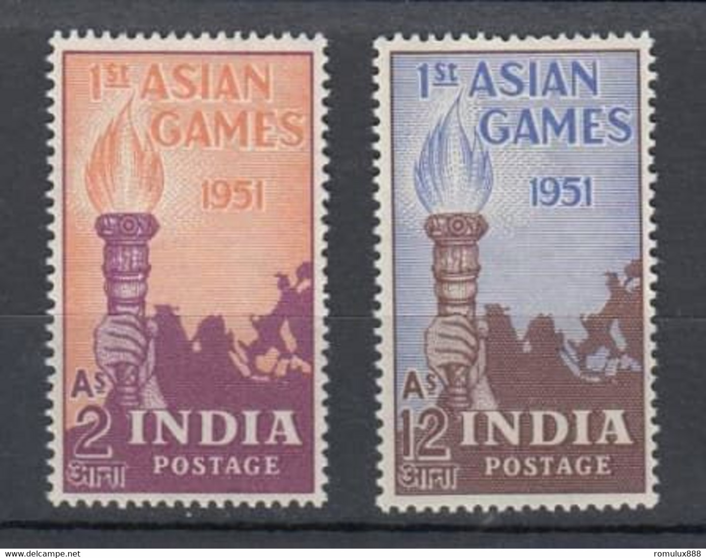 INDIA 1951 FIRST ASIAN GAMES SET-SG335/36 MLH - Nuevos