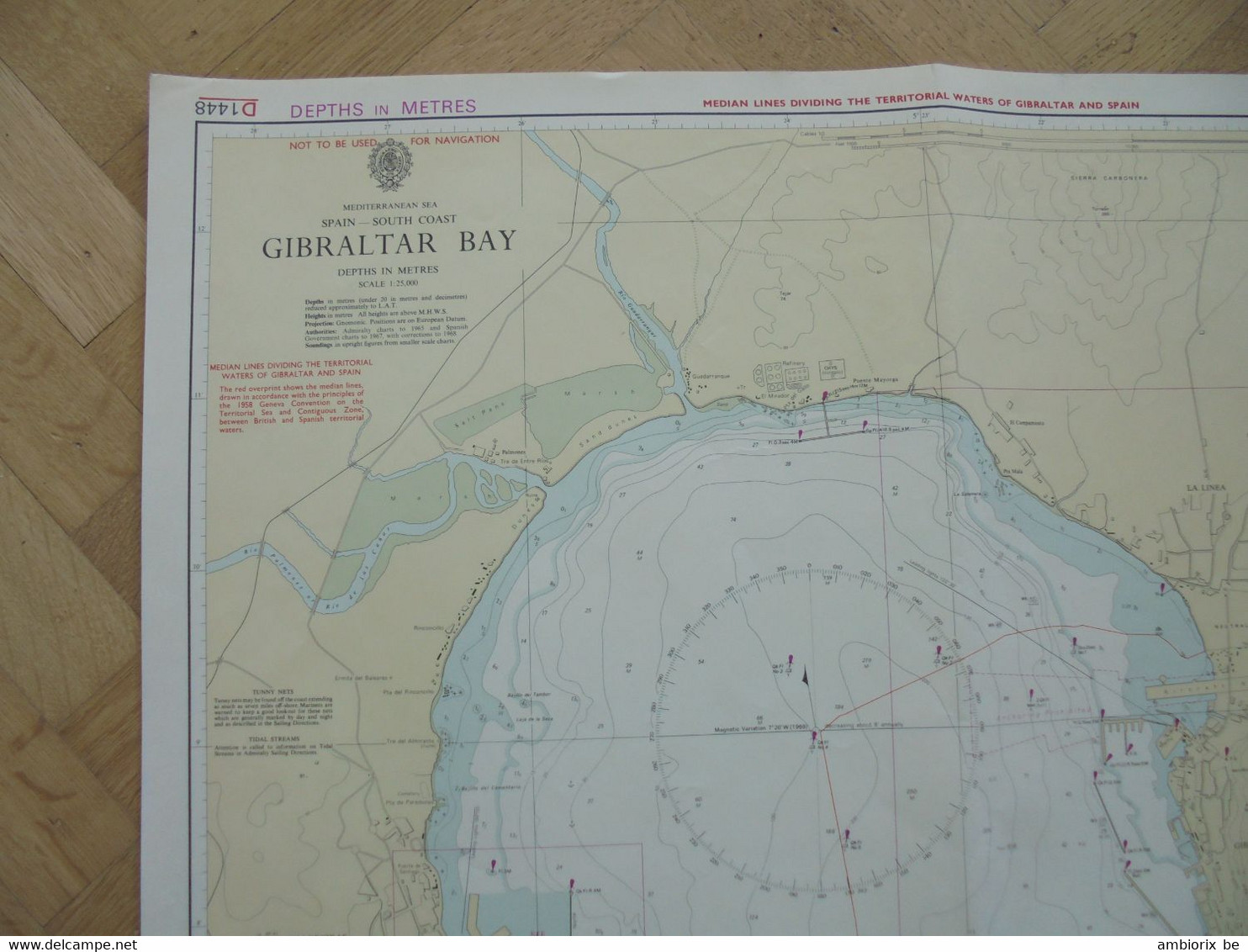 Gibraltar Bay - Mediterranean Sea - Carte Marine - Carte Nautiche