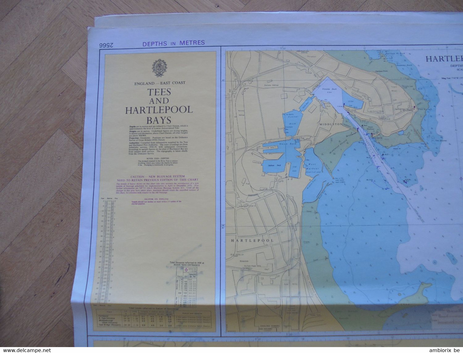 Tees And Hartepool Bays - Carte Marine - Zeekaarten