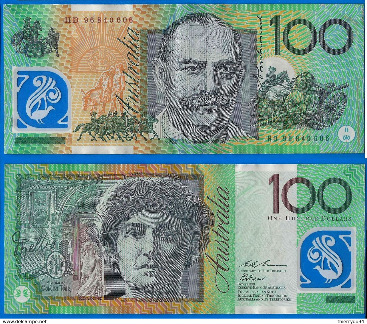 Australie 100 Dollars 1996 Que Prix + Port Polymere Australia Prefix HD Oceania Crypto Bitcoin Paypal OK - 1992-2001 (billetes De Polímero)