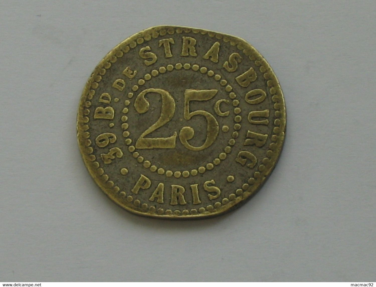 Jeton De 25 Centimes - ROYAL CHANSONS - 39 Bvd De Strasbourg  PARIS   ***** EN ACHAT IMMEDIAT **** - Monétaires / De Nécessité