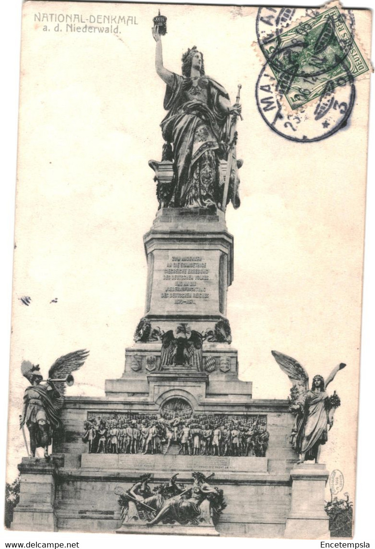 CPA-Carte Postale Germany  Rüdesheim - National-Denkmal Auf Dem Niederwald 1906 VM54049 - Ruesselsheim