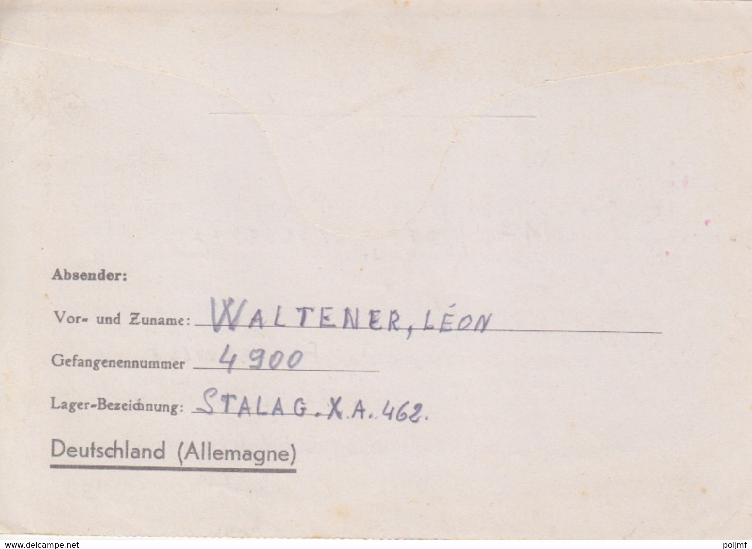 Lettre Correspondance De Prisonnier De Guerre Pour L'envoi De Colis, Du Stalag X A, Censeur 54 Pour La Belgique - WW II