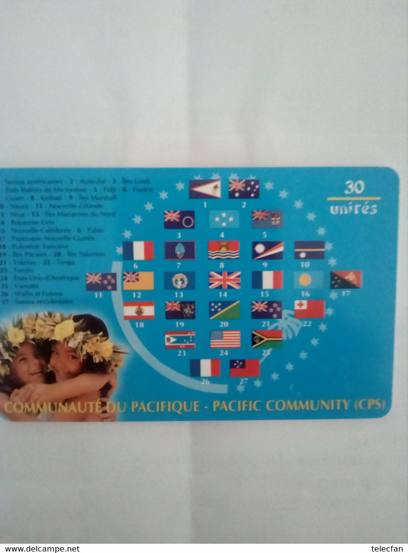 POLYNESIE PF72 COMMUNAUTE PACIFIQUE FLAG DRAPEAU 30U UT - Polynésie Française