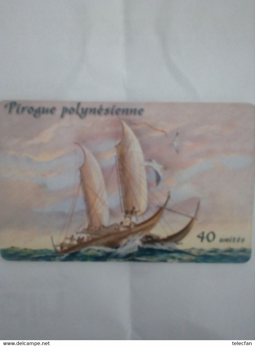 POLYNESIE PF138 PIROGUE POLYNESIENNE 40U UT - Polynésie Française