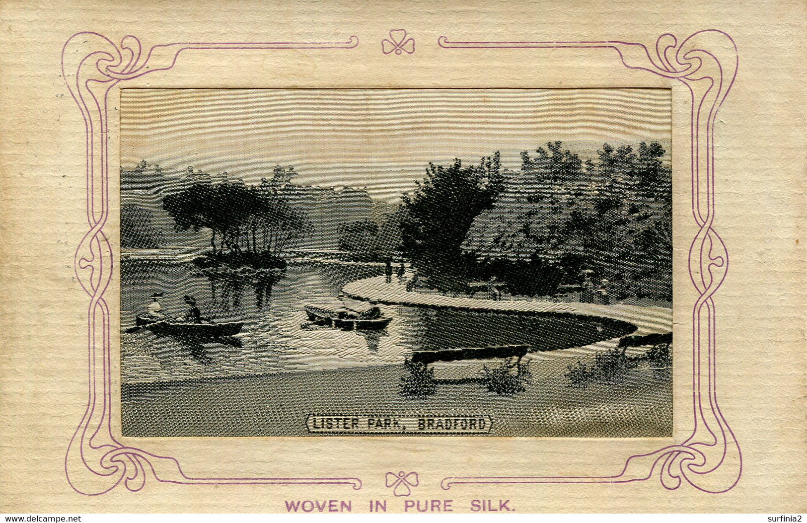 YORKS - BRADFORD EXHIBITION 1904 - LISTER PARK - WOVEN SILK  Y3500 - Bradford