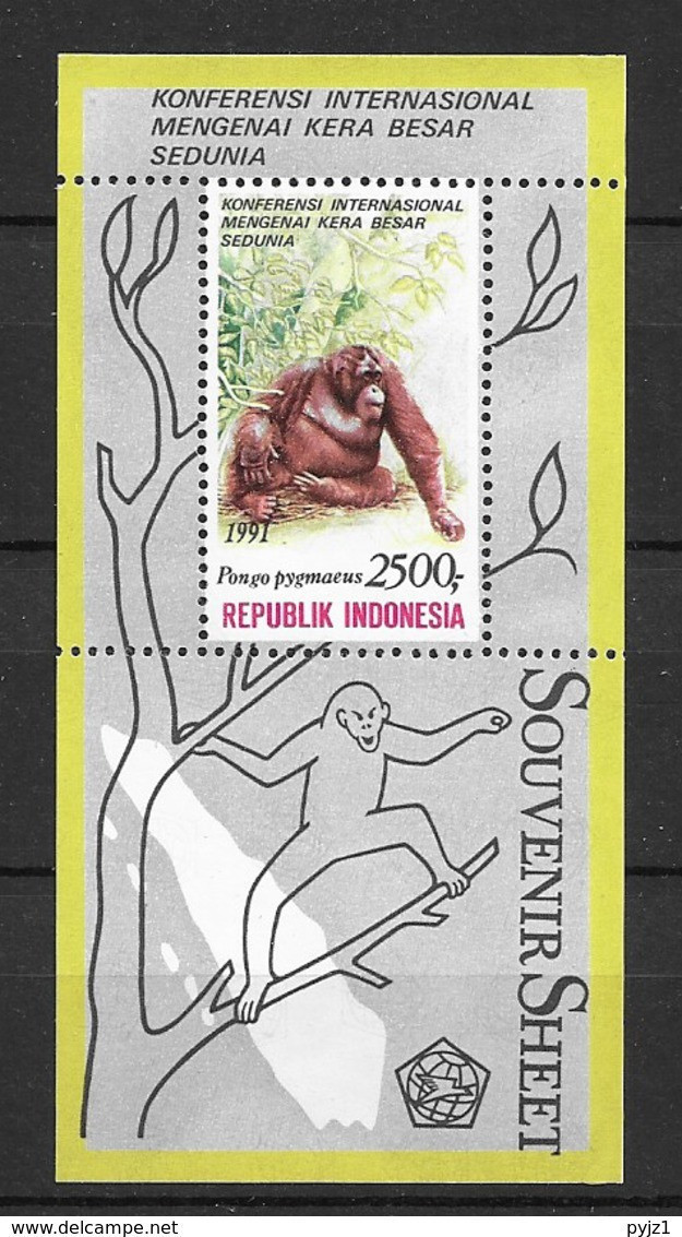 1991 MNH Indonesia Block 80, Postfris** - Indonesien