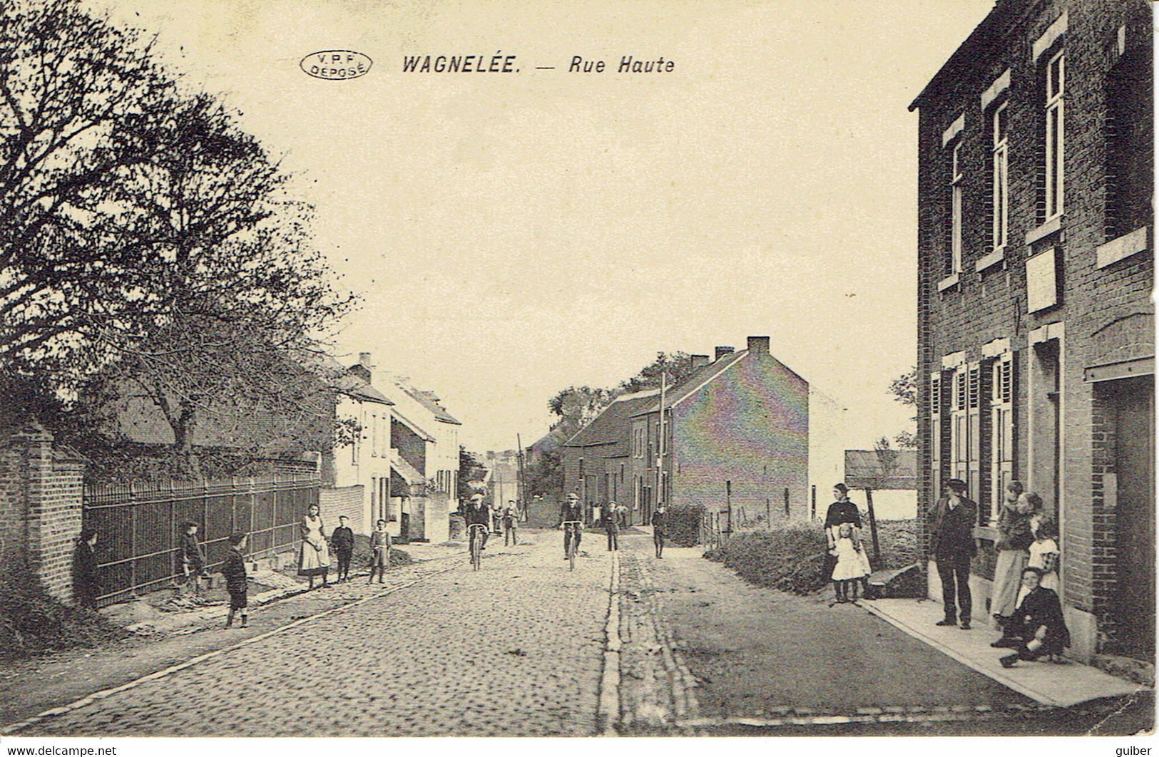 Wagnelée Rue Haute  Animation 1914 V.P.F. - Fleurus