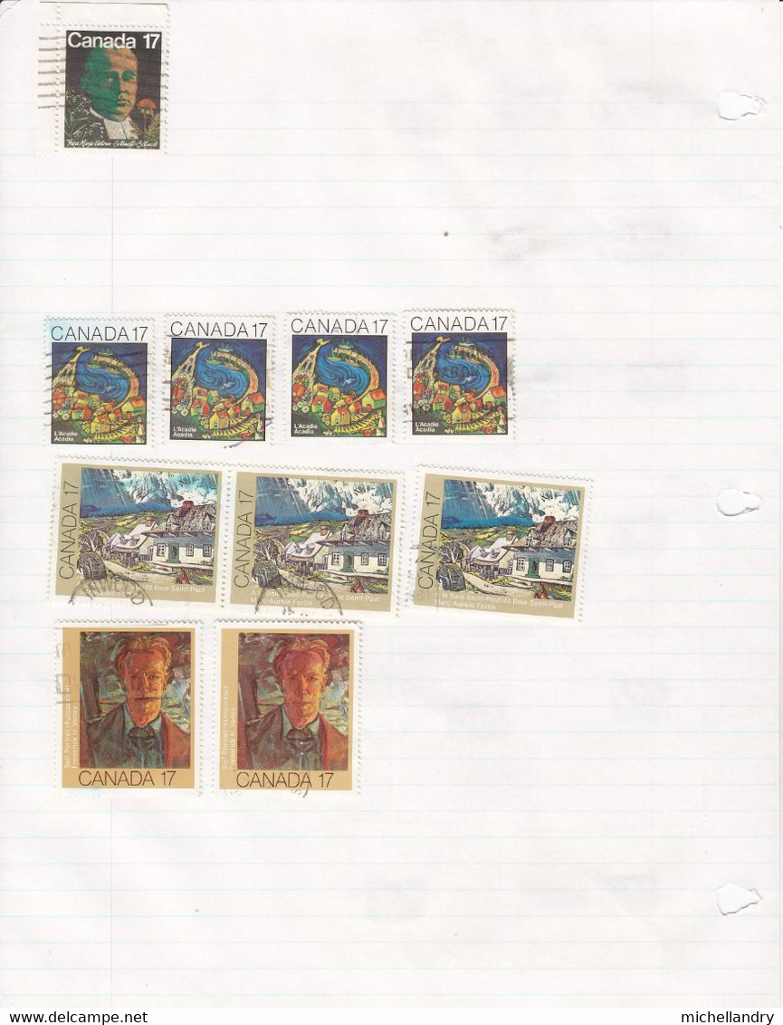 Timbre/Stamp (122350) Canada Mélangé/mixed Oblitéré Variétés Et Curiosités - Abarten Und Kuriositäten