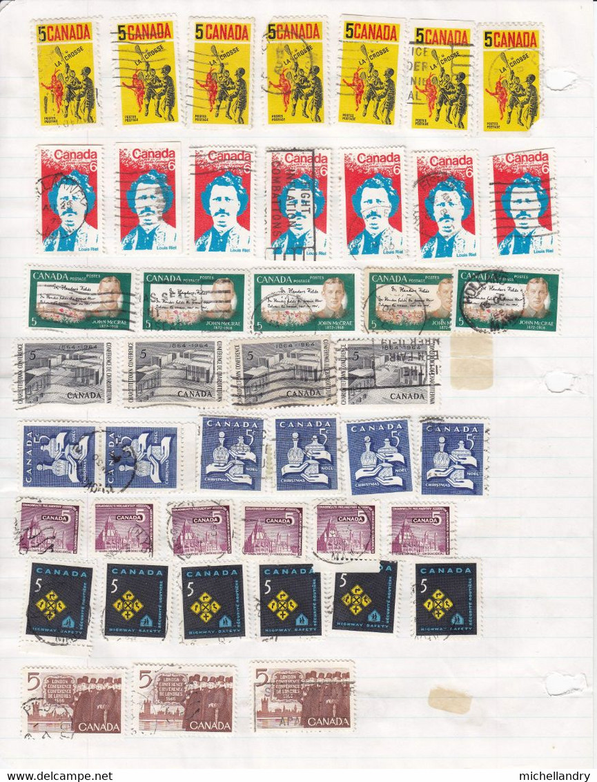 Timbre/Stamp (122351) Canada Mélangé/mixed Oblitéré Variétés Et Curiosités - Errors, Freaks & Oddities (EFO)