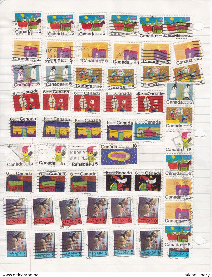 Timbre/Stamp (122354) Canada Mélangé/mixed Oblitéré Variétés Et Curiosités - Varietà & Curiosità