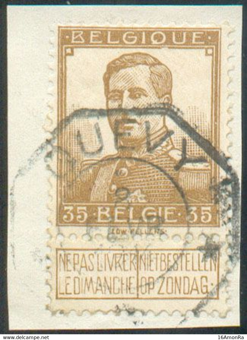 35 Cent. PELLENS  Obl. Télégraphique De QUEVY * 6 Février 1914, Centrale. - 19886 - 1912 Pellens