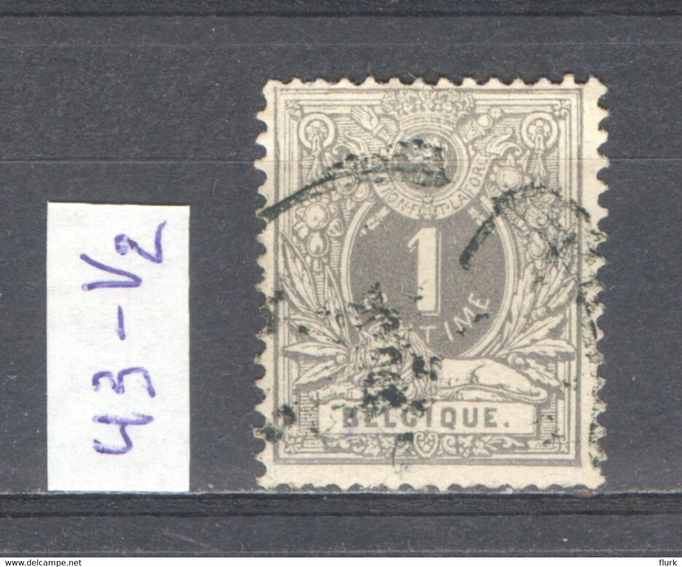 België Nr 43-V2 Gestempeld Cote €10 Perfect - 1849-1900