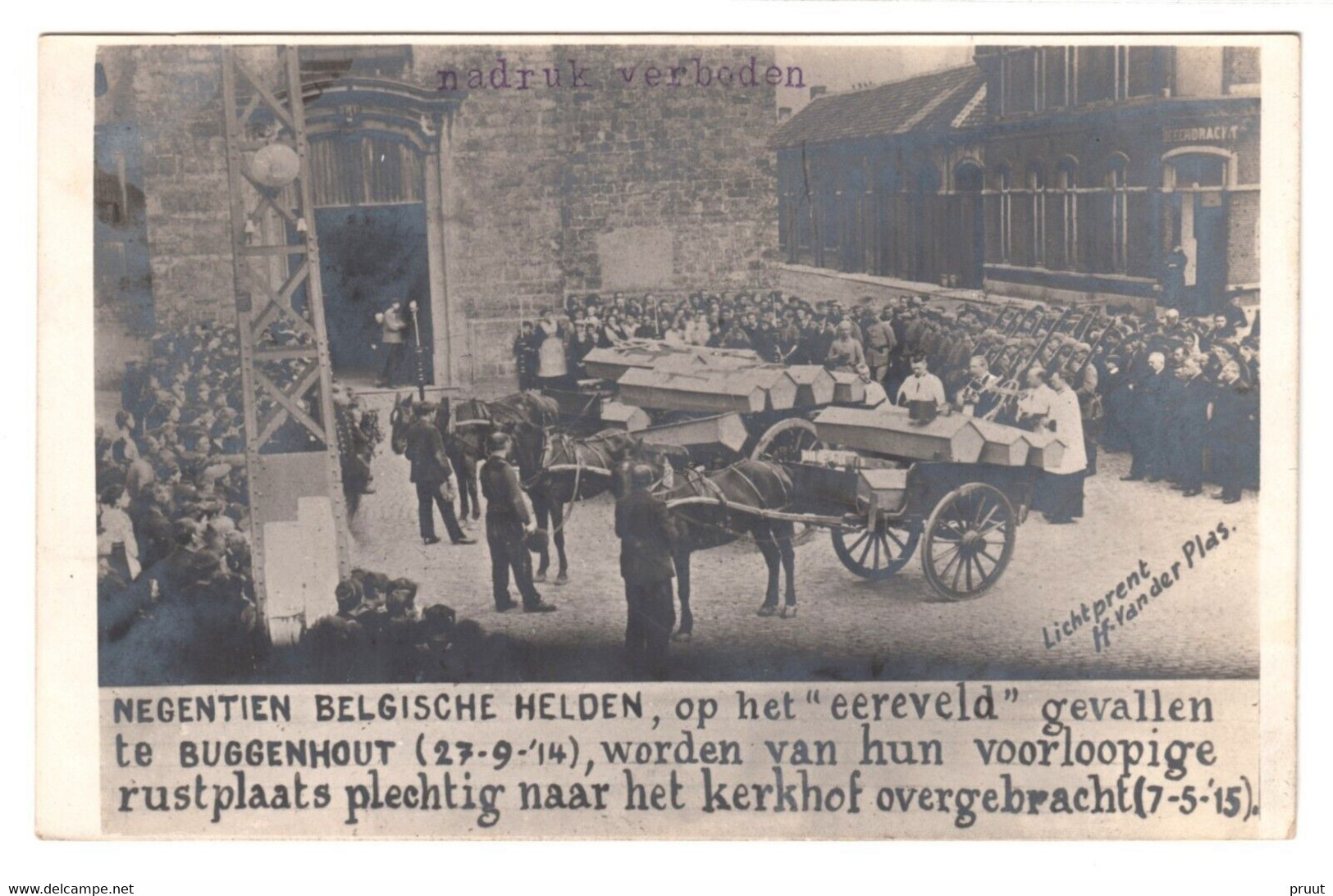 Buggenhout  Fotokaart 19 Belgische Helden Begrafenis  Originele Fotokaart Wereldoorlog 1 Ww1  ZELDZAAM - Buggenhout