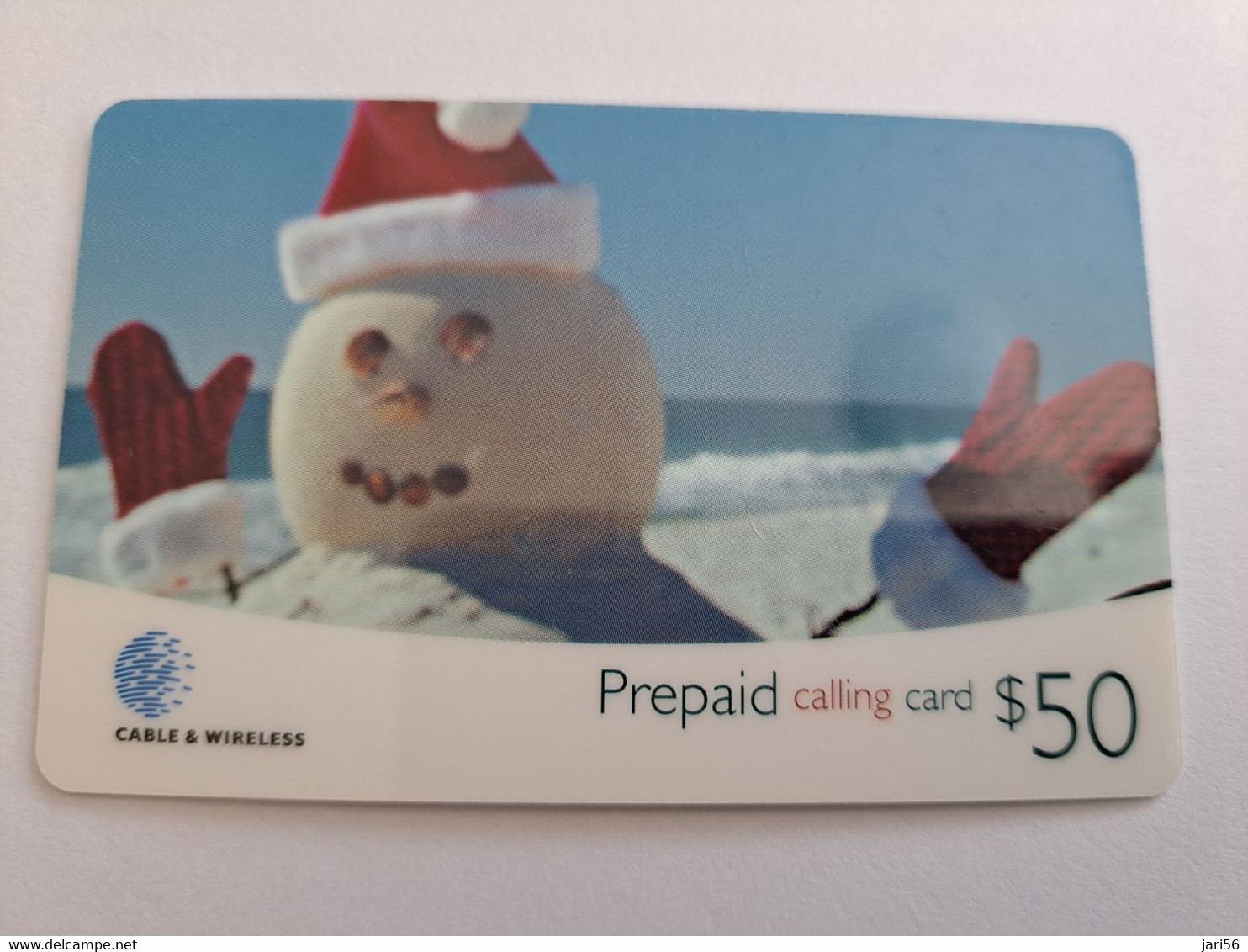 ST LUCIA   $ 50 ,- Stl-p4     SNOWMAN    PREPAID   MINT  CARD   ** 10488 ** - Sainte Lucie