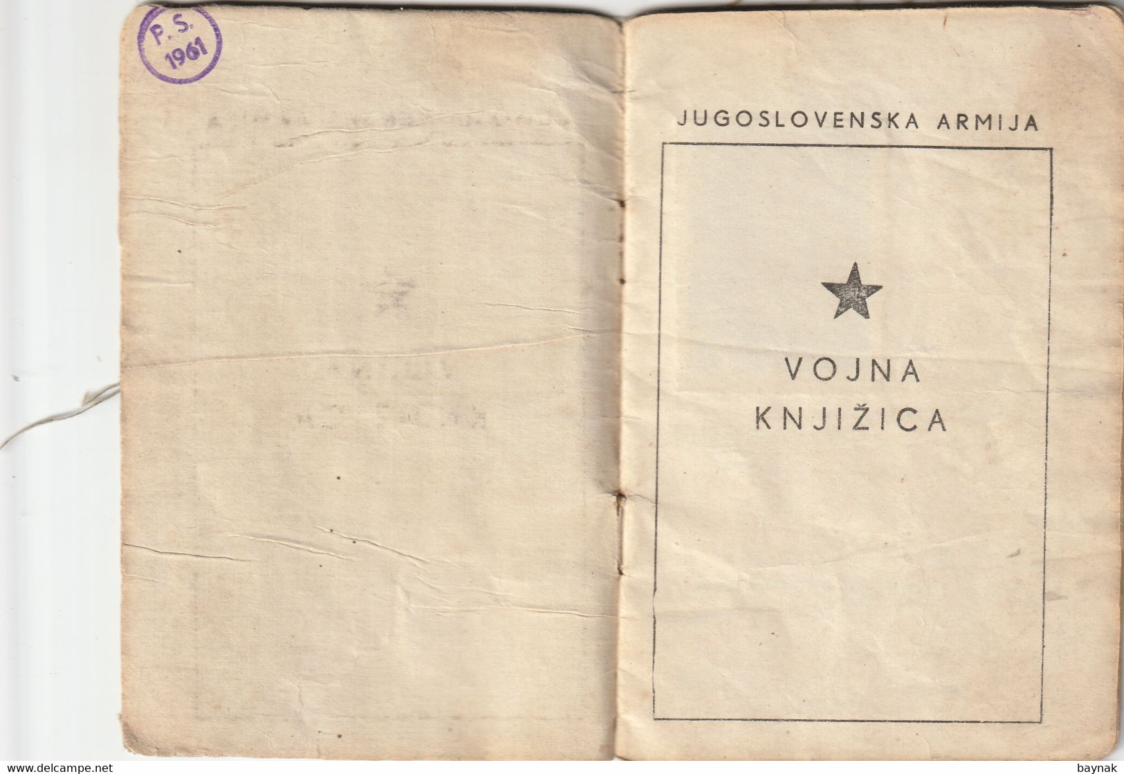 YUGOSLAVIA , CROATIA, DJAKOVO  - JNA  -- YU ARMY --    VOJNA KNJIZICA  --   SOLDBUCH    --  MILITARY PASS  --  1947  -- - Documents