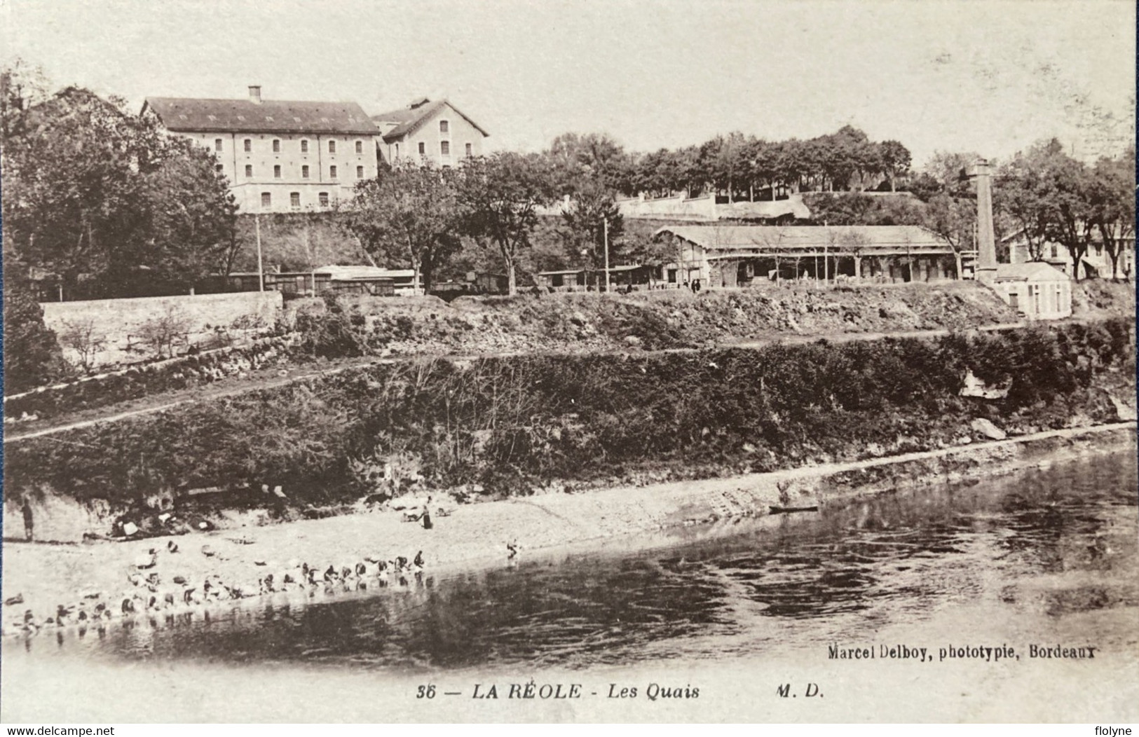 La Réole - Vue Sur Les Quais - Lavoir Laveuses - La Réole