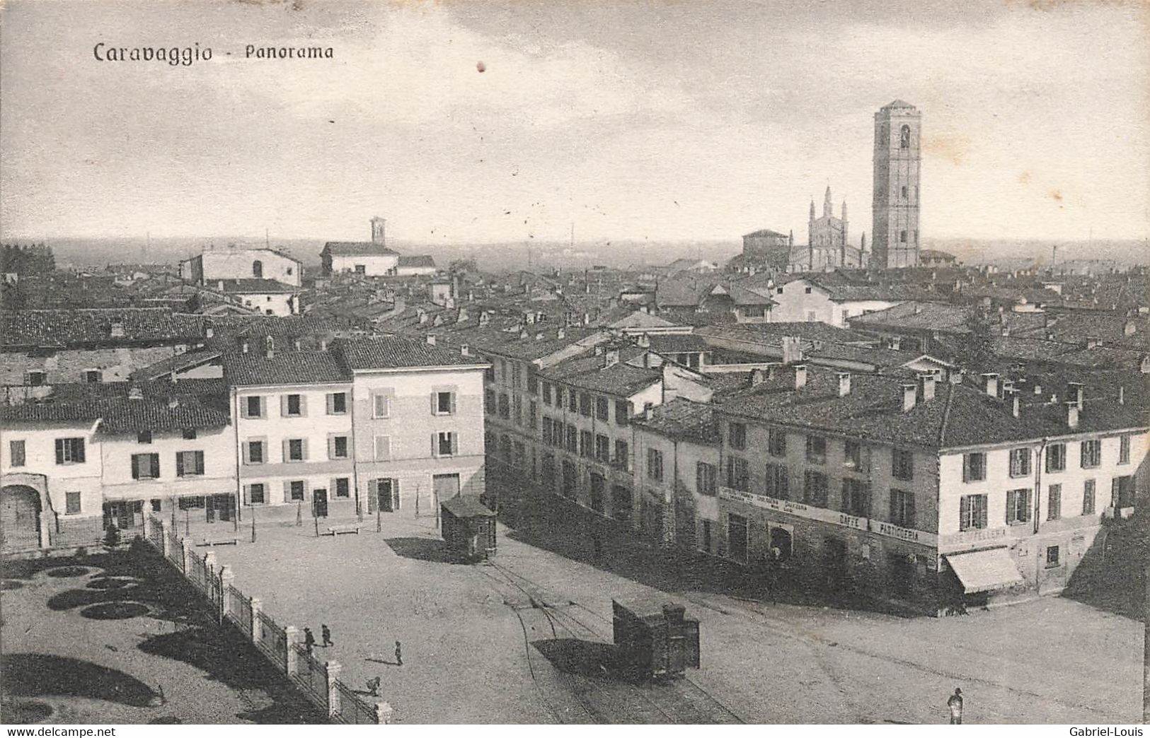 Caravaggio Panorama  Treno   Carri  Binario Ferroviario - Bergamo