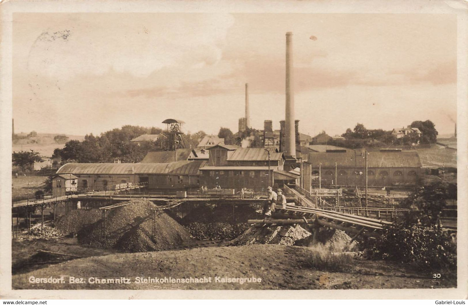 Gersdorf Bez Chemnitz Steinkohlenschacht Kaisergrube 1931 Kohlebergwerk - Gersdorf