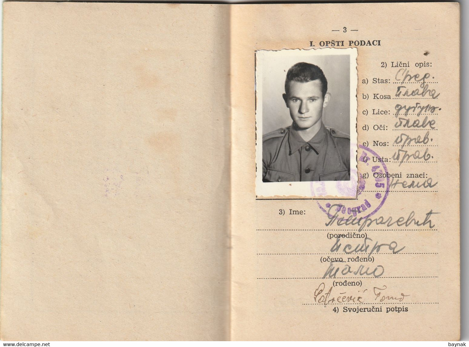 YUGOSLAVIA , BOSNIA   - JNA  -- YU ARMY  -   VOJNA KNJIZICA  --  SOLDBUCH   - MILITARY PASS - Documents