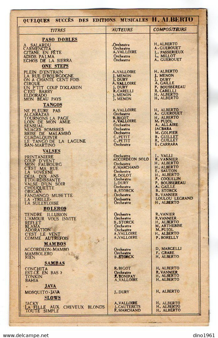 VP20.299 - ORLEANS - Ancienne Partition Musicale ¨ Senor Ricardo Et Bébé Lune ¨ De H.ALBERTO Et L.FREITAS / G.LAVERGNE - Spartiti