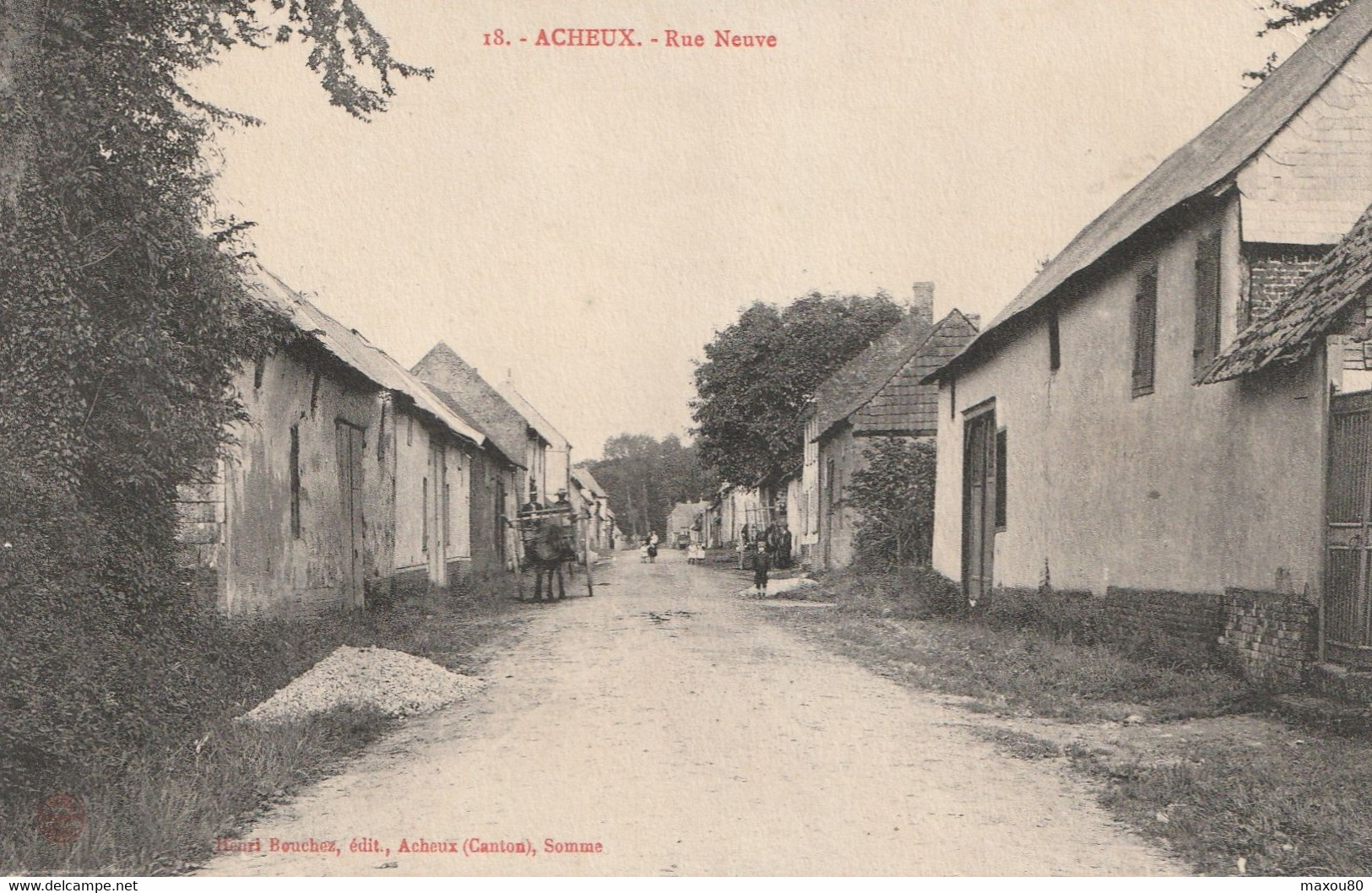 ACHEUX-EN-AMIENOIS  -  Rue Neuve - Acheux En Amienois
