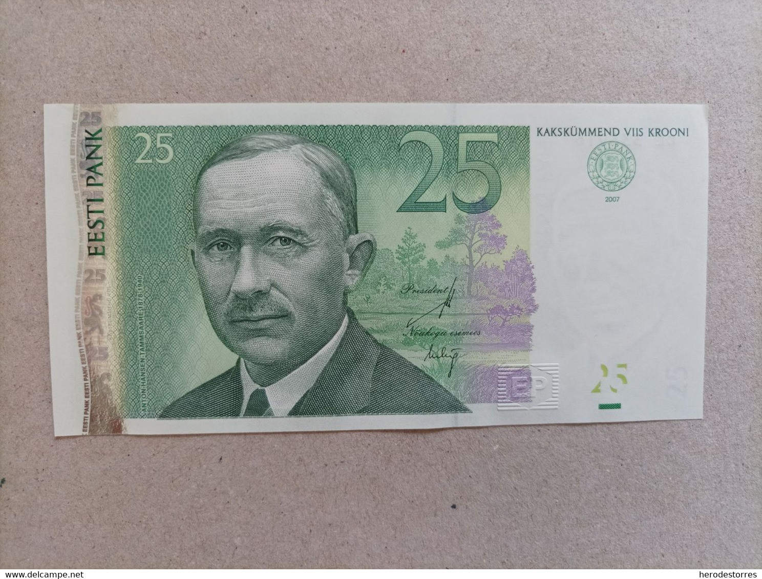 Billete De Estonia De 25 Krooni, Año 2007, AUNCIRCULATED - Estonia